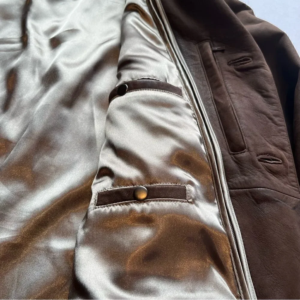 Beautiful Men's Wilsons Leather Coat Dark Brown Size XLT Thinsulate
